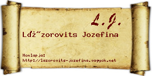 Lázorovits Jozefina névjegykártya
