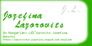 jozefina lazorovits business card